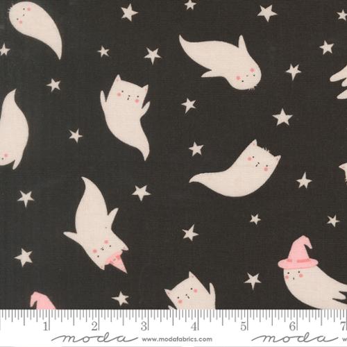 Purrs and Boos || Purrs and Boos Black Cat || Cotton Quilting Fabric