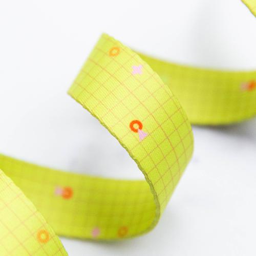 1" Power Grid Neon Yellow Webbing || Stitch Supply Co. || Half Yard