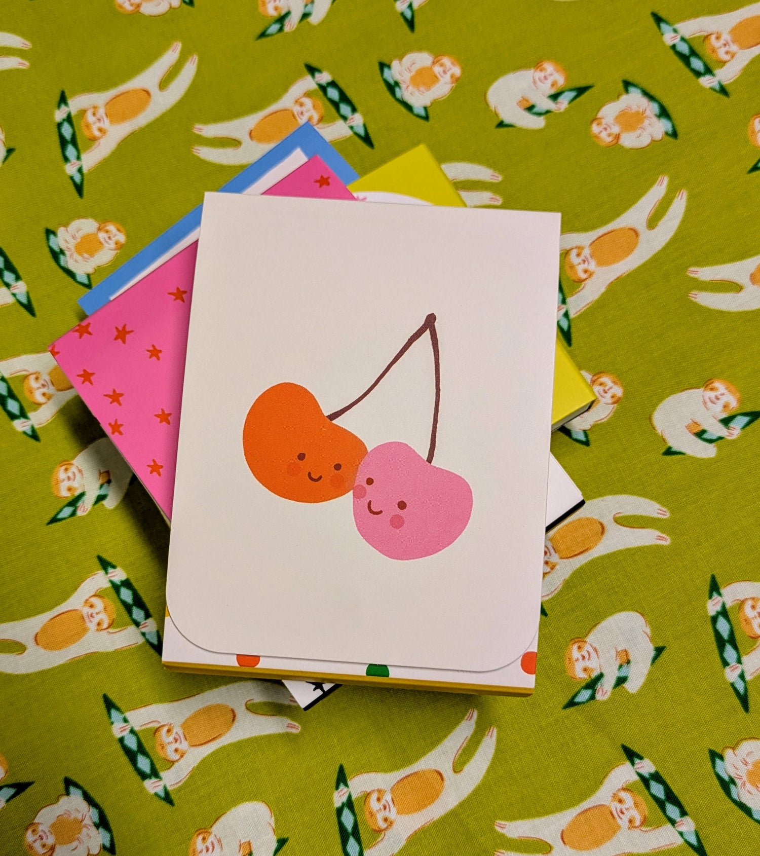 Pocket Notepad || Ruby Star Society Cherries (Dot grid interior)