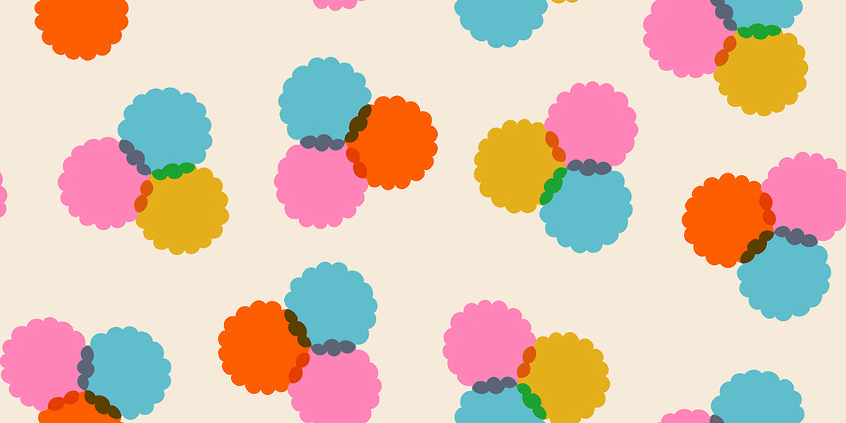 PREORDER Sparkle Mart || Puffs Natural || Cotton Quilting Fabric