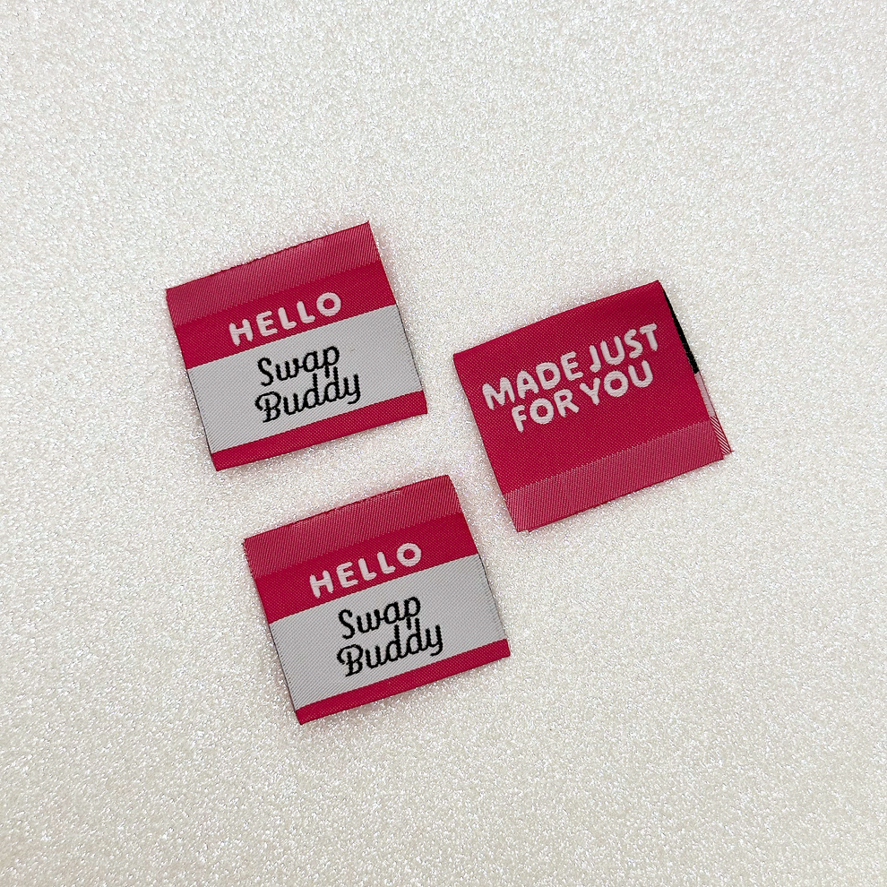 Hello Swap Buddy || Pack of 6 Cotton Labels