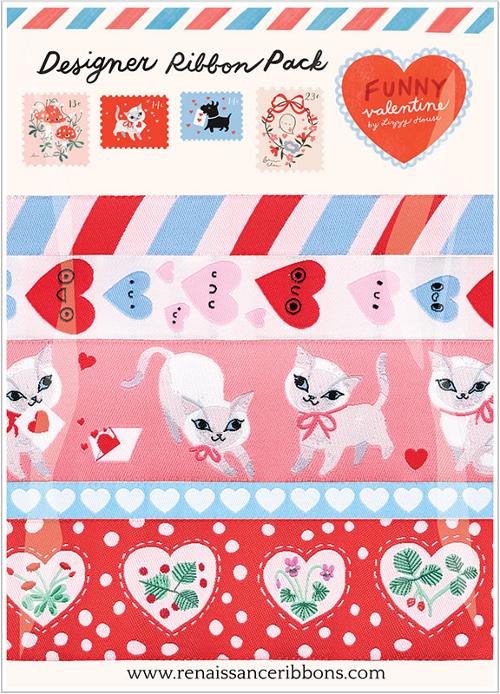 Funny Valentine by Lizzy House Designer Ribbon Pack