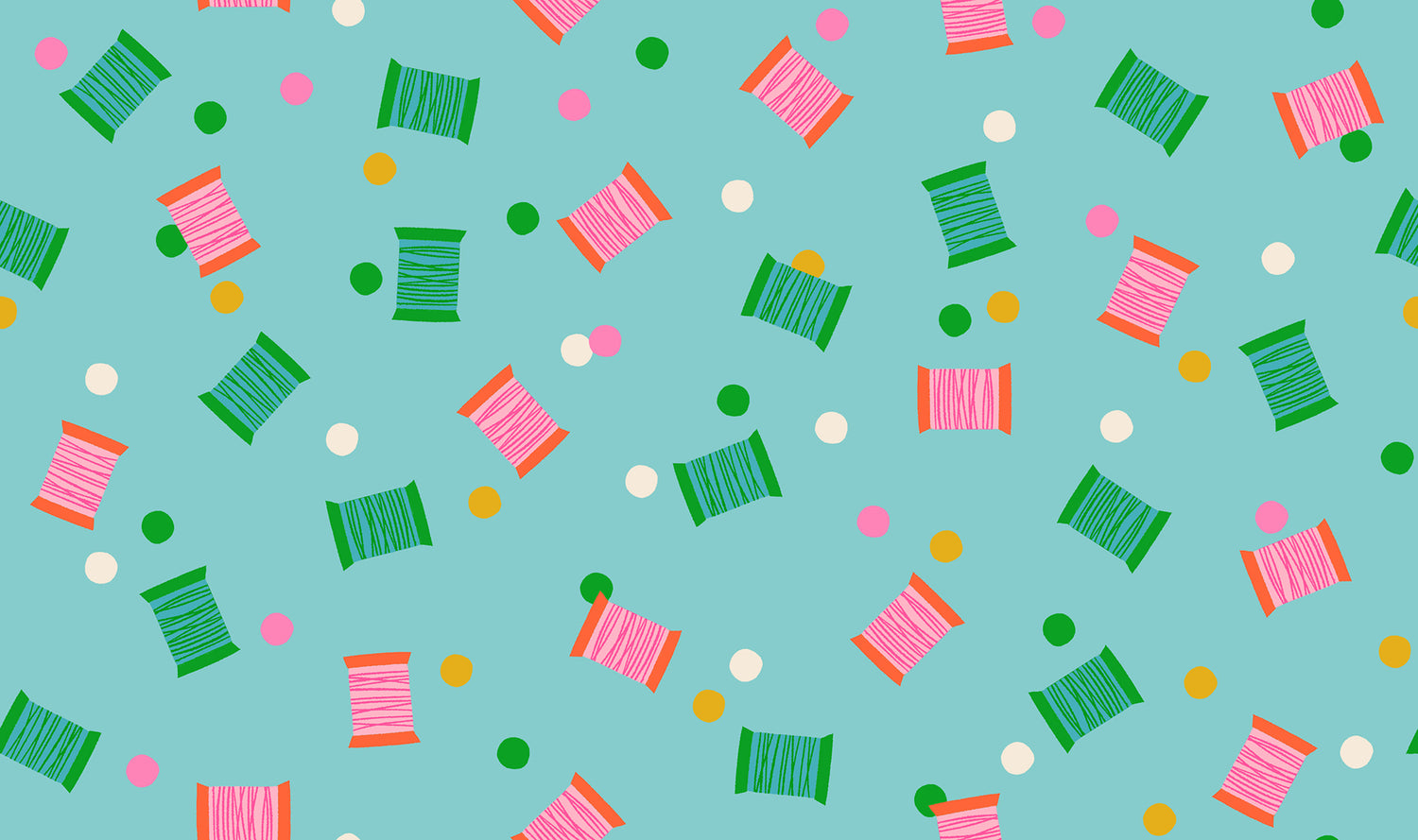 PREORDER 1-800-Notion || Spools Cloudless || Cotton Quilting Fabric