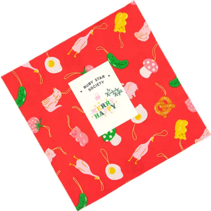 Merry Happy || 42 pc Layer Cake || Cotton Quilting Fabric