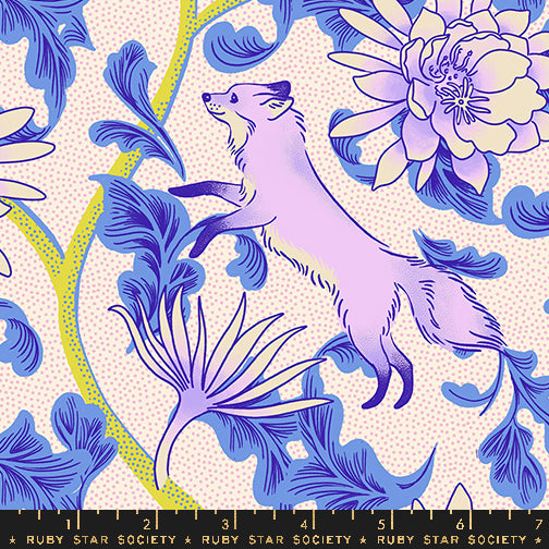 PREORDER Glow Garden || Fox Bloom Florals Natural || Cotton Quilting Fabric