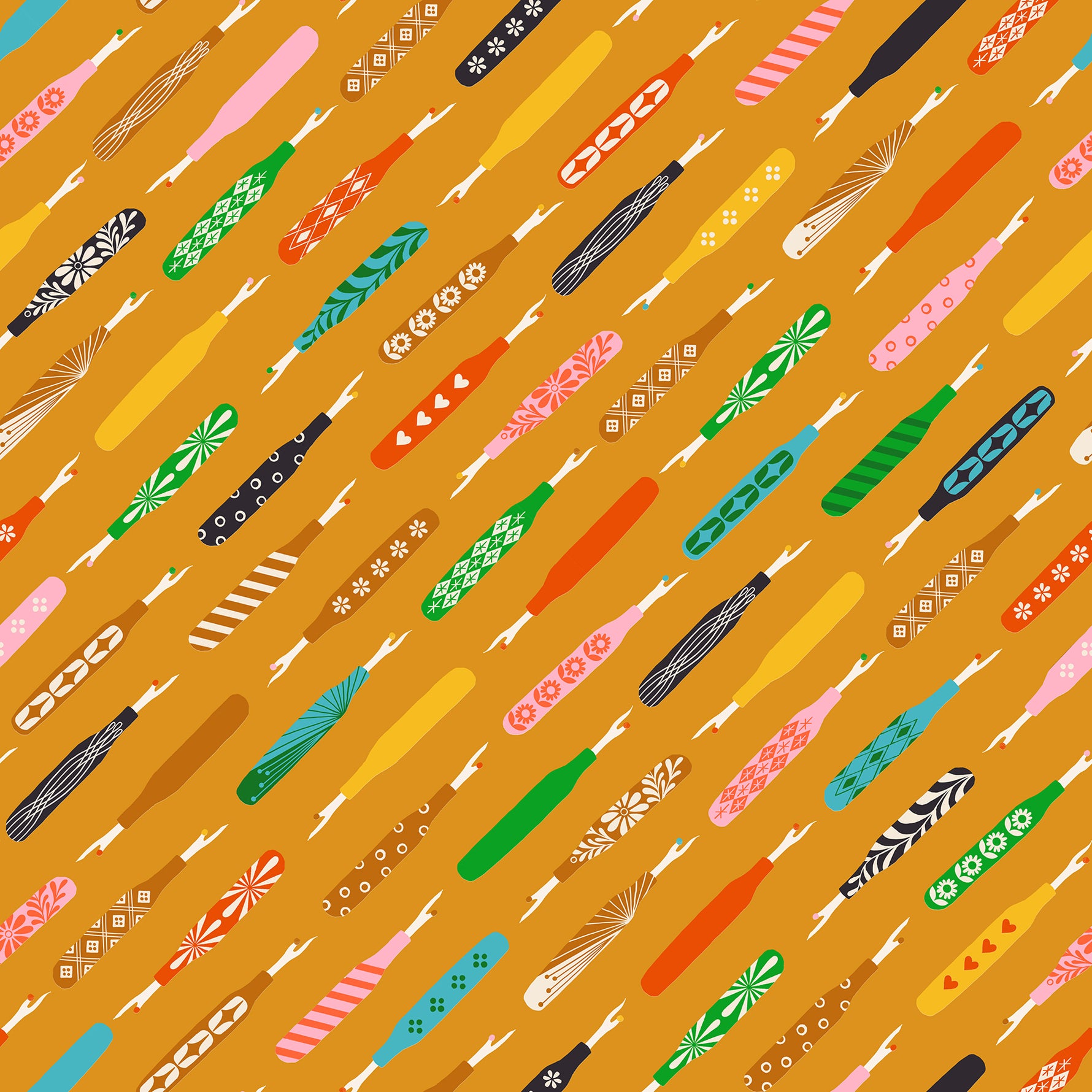 PREORDER 1-800-Notion || Seam Rippers Honey || Cotton Quilting Fabric