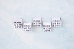 Made with Love || Woven Labels || 8 Pack || Knot & Thread