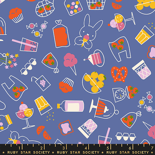 PREORDER Persimmon || Bun E.'s Market Twilight || Cotton Quilting Fabric