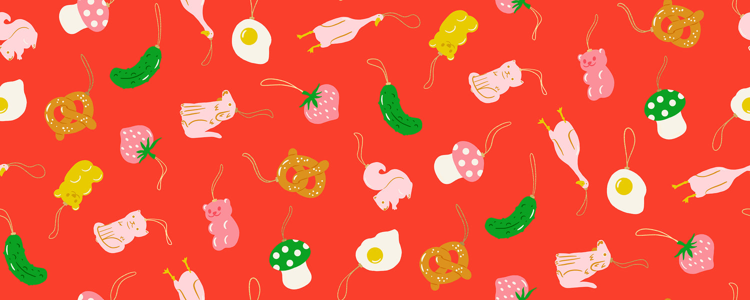 PREORDER MERRY HAPPY || Find the Pickle Lollipop || Cotton Quilting Fabric