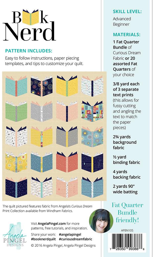 PREORDER Book Nerd Quilt Pattern - Printed