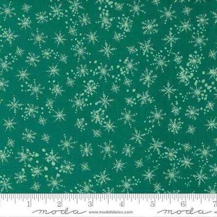 Cheer and Merriment || Snowfall Teal || Cotton Quilting Fabric || Half Yard