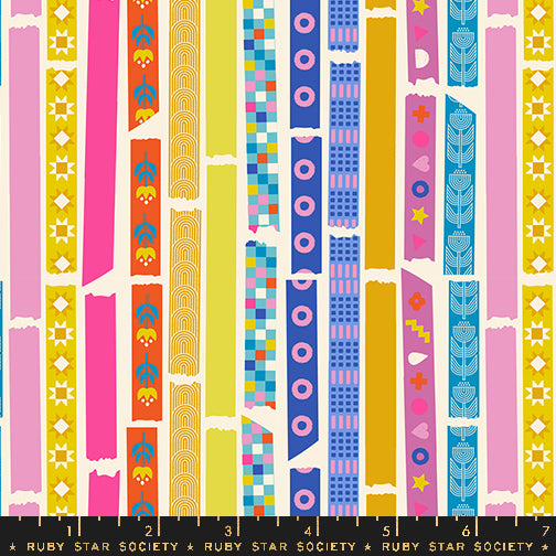 PREORDER Washi Plus || Yay It's Tape Natural || Cotton Quilting Fabric