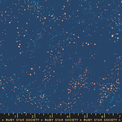 Speckled Metallic || Bluebell || Cotton Quilting Fabric RS5027 109M