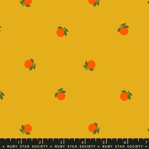 PREORDER Sparkle Shopper || Tangerines Goldenrod || Cotton Quilting Fabric