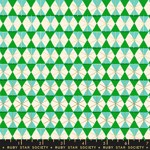 PREORDER MERRY HAPPY || Happy Hexie Verdant || Cotton Quilting Fabric