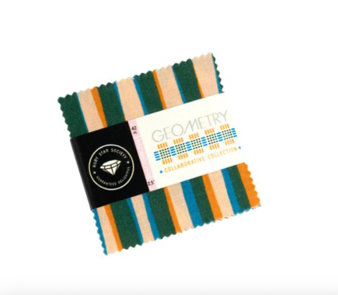 Geometry || 42pc Mini Charm Pack || Cotton Quilting Fabric