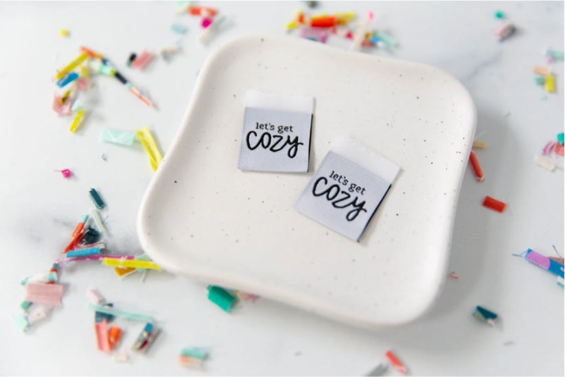 Let's Get Cozy || Woven Labels || 8 Pack || Knot & Thread
