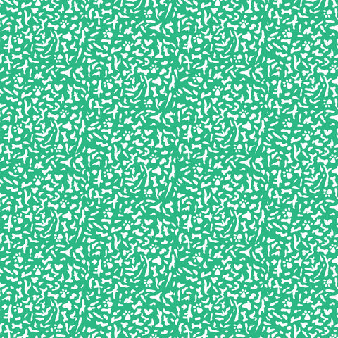 Teacher's Pet || K9 Composition Book Green || Organic Cotton Quilting Fabric || Half Yard