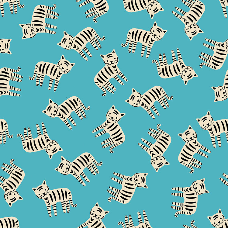 PREORDER 1-800-Calico || Meow Wave || Cotton Quilting Fabric