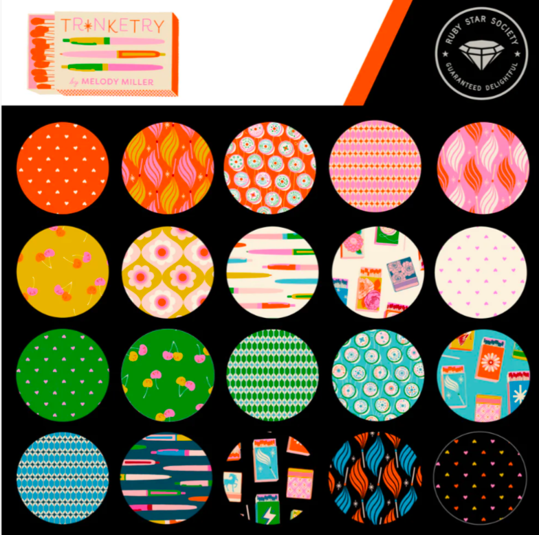 PREORDER Trinketry || 42 pc Jelly Roll || Cotton Quilting Fabric