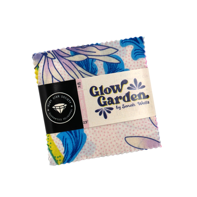 Glow Garden || 42 pc Mini Charm Pack || Cotton Quilting Fabric