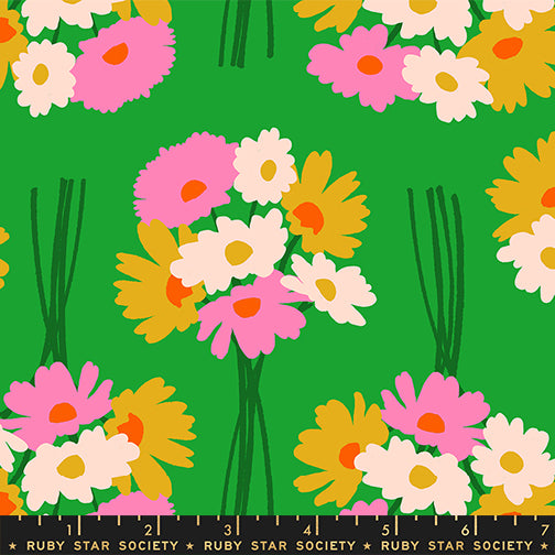 PREORDER Sparkle Mart || Flower Dept Verdant || Cotton Quilting Fabric