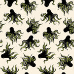 PREORDER Ink Shop || Mystery Food Neon Yellow || Cotton Linen Canvas HALF YARD