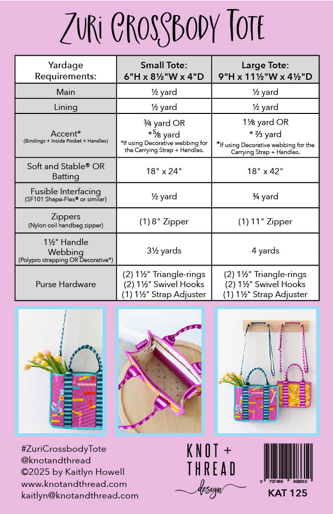 Zuri Crossbody Tote - Printed Pattern