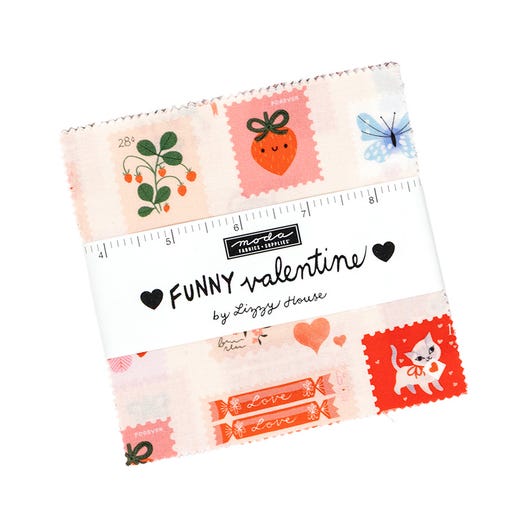 Funny Valentine || 42 pc Charm Pack || Cotton Quilting Fabric