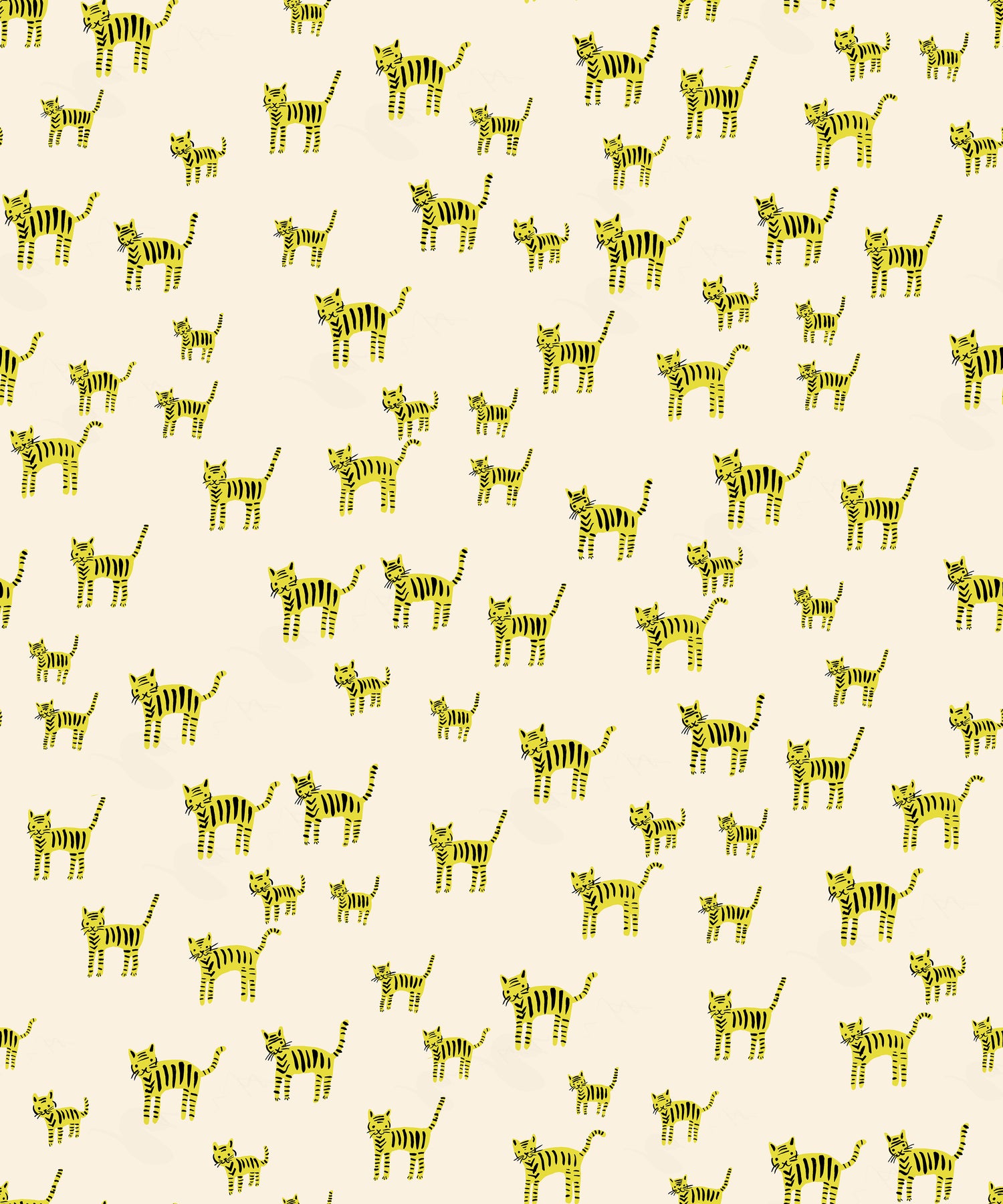 PREORDER Catnap || Tiger Stripes Citron || Cotton Quilting Fabric