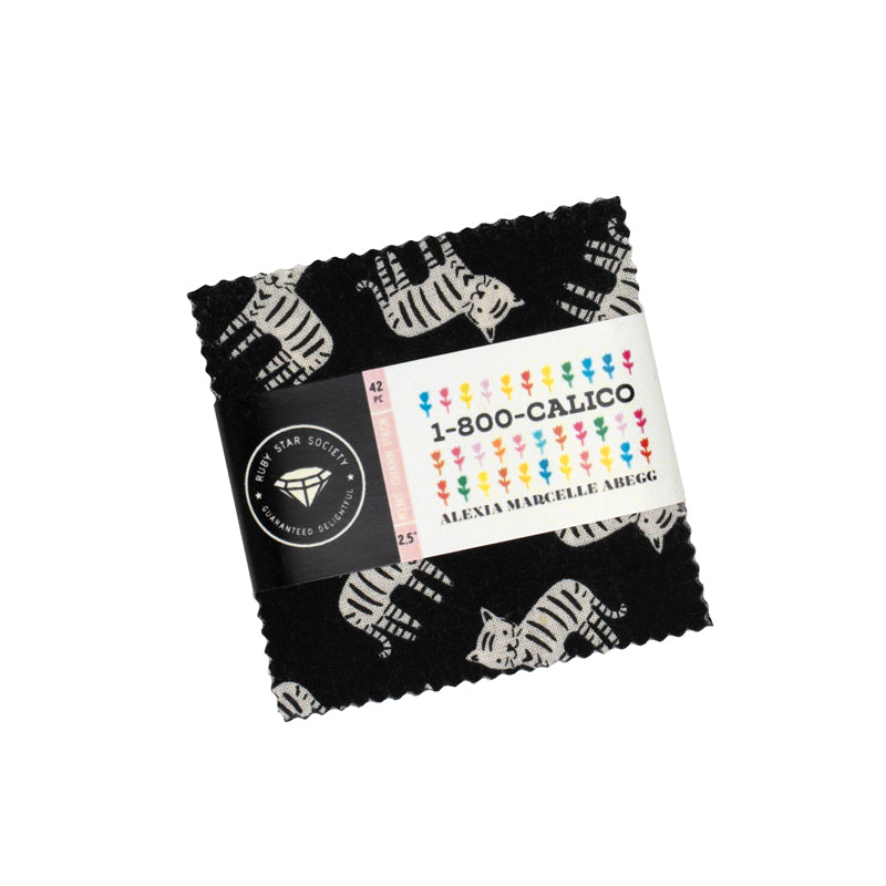 PREORDER 1-800-Calico || 42 pc Mini Charm Pack || Cotton Quilting Fabric
