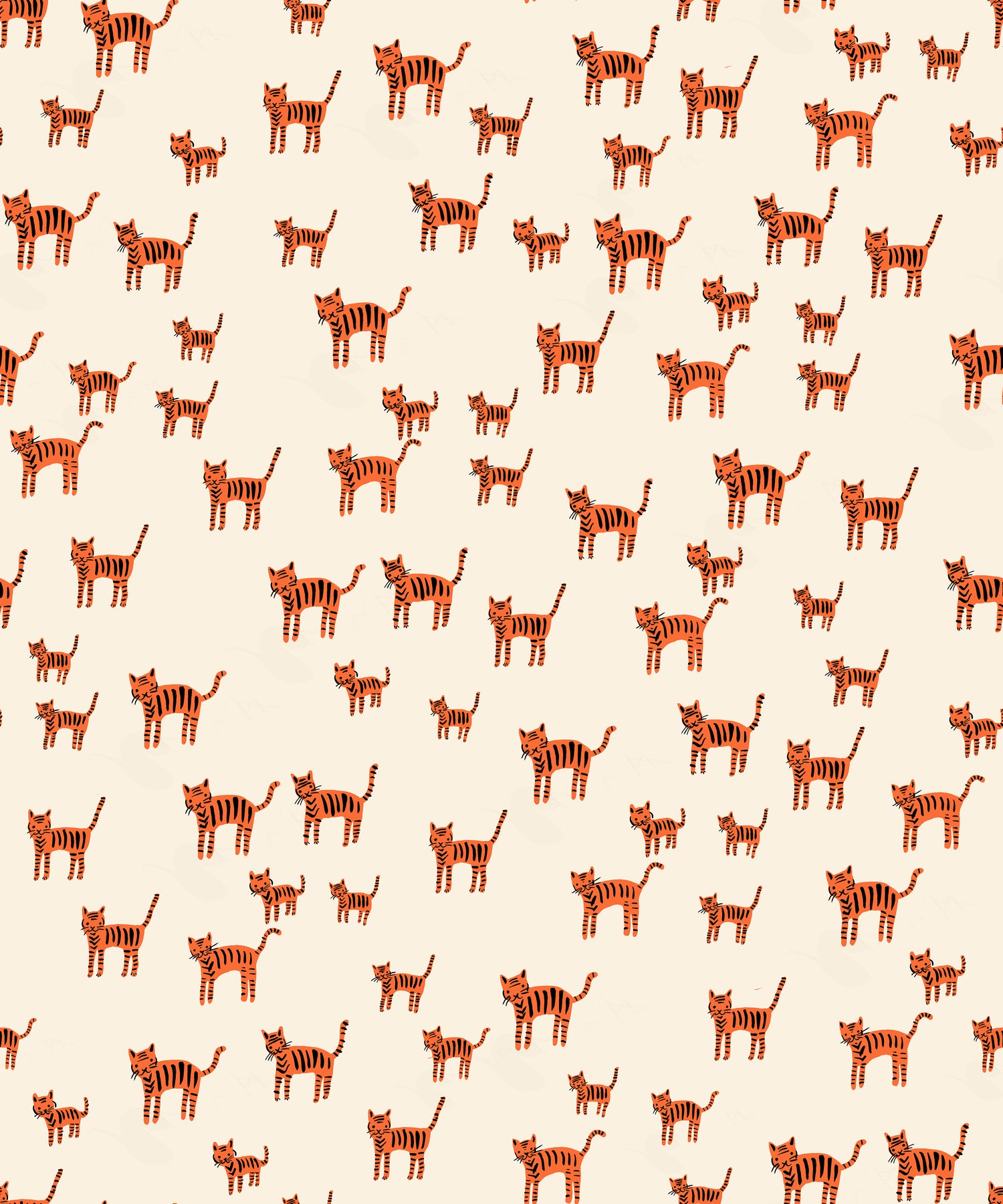 PREORDER Catnap || Tiger Stripes Orange || Cotton Quilting Fabric