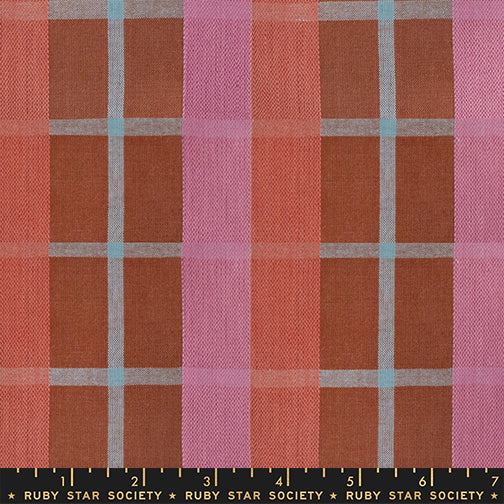 PREORDER Warp & Weft Daisy Days || In Line Cayenne || Woven Fabric
