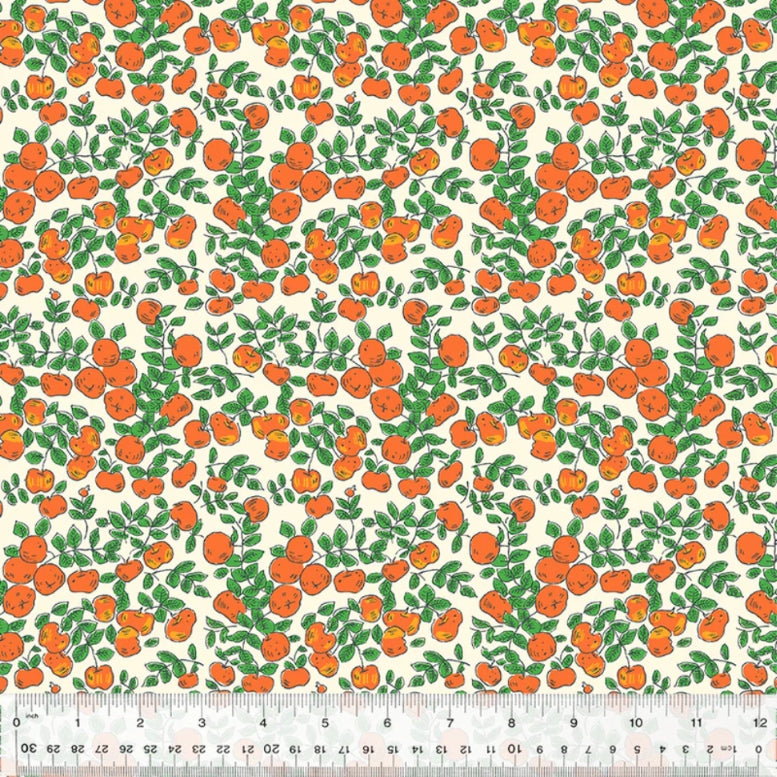 Heather Ross Forestburgh || Apples Ivory || Cotton Quilting Fabric