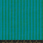 PREORDER Warp and Weft Mystic Fable || Apron Stripe Dark Turquoise || Cotton Woven Quilting Fabric