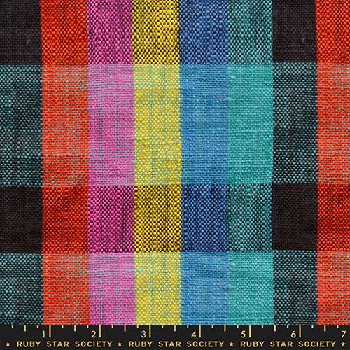 Sunshine Toweling || Picnic Plaid Black || Half Yard