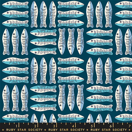 PREORDER 1-800-Calico || Little Sardines Galaxy || Cotton Quilting Fabric