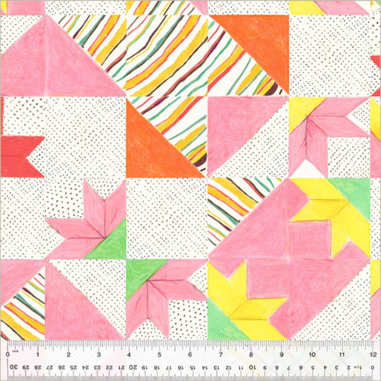 Heather Ross by Hand || Bee's Quilt || Cotton Canvas || Half Yard