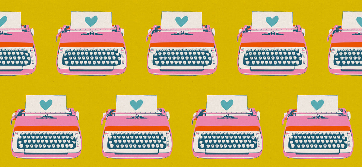 Best Day Ever || Typewriters Golden Hour || Cotton Linen Canvas Half Yard