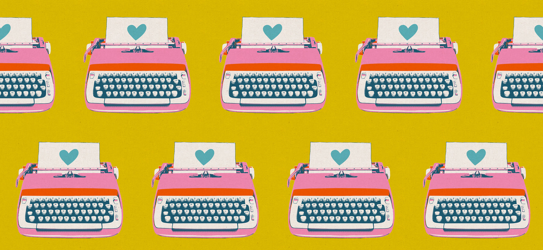 Best Day Ever || Typewriters Golden Hour || Cotton Linen Canvas Half Yard