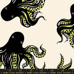 PREORDER Ink Shop || Mystery Food Neon Yellow || Cotton Linen Canvas HALF YARD