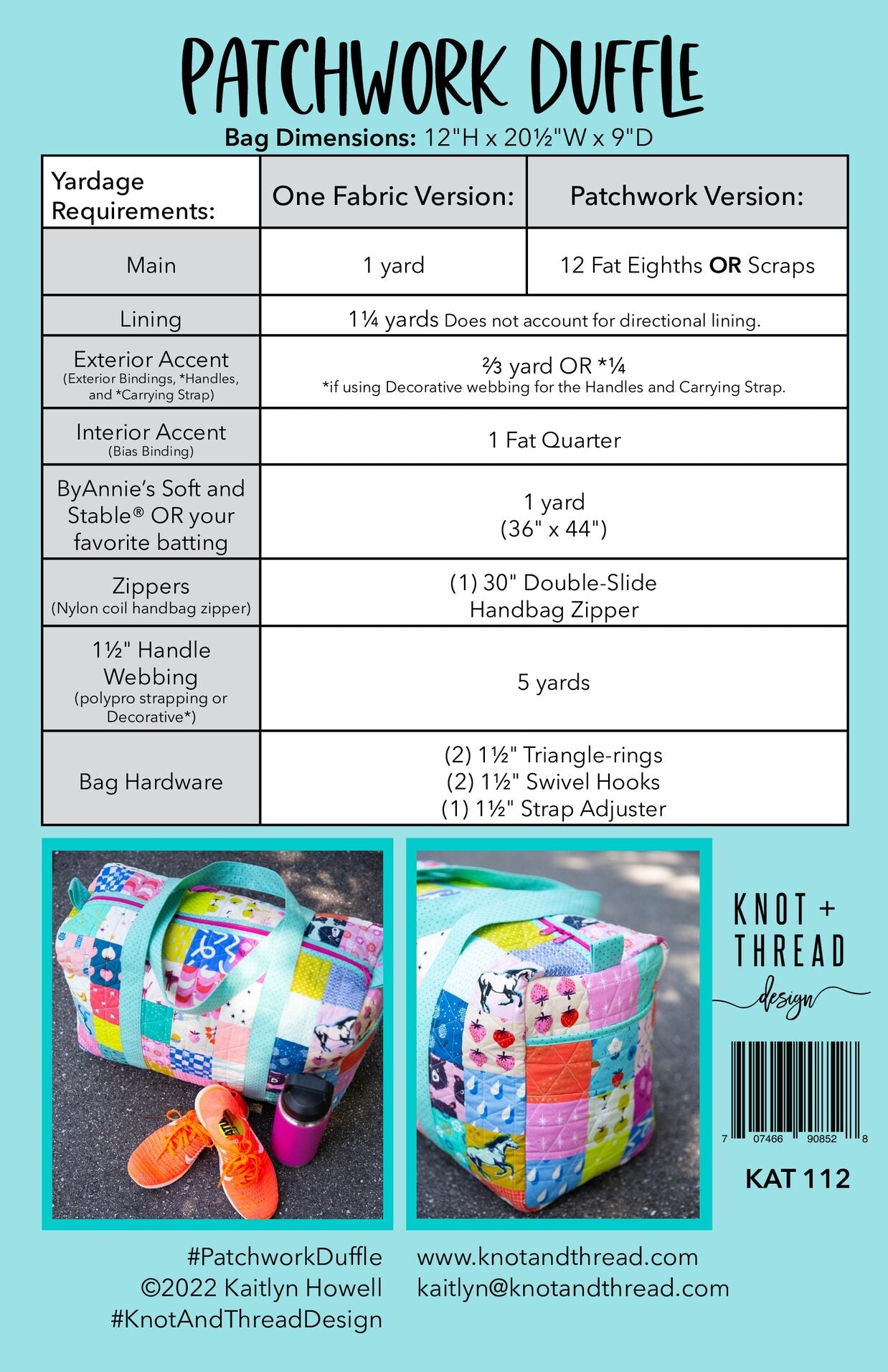Patchwork Duffle 2nd Edition - Printed Pattern