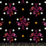PREORDER 1-800-Calico || Bouquet Black || Cotton Quilting Fabric