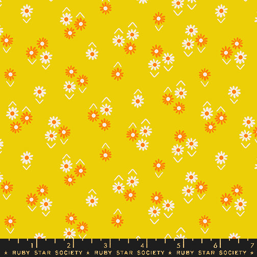 PREORDER JUICY || Baby Flowers Golden Hour || Cotton Quilting Fabric