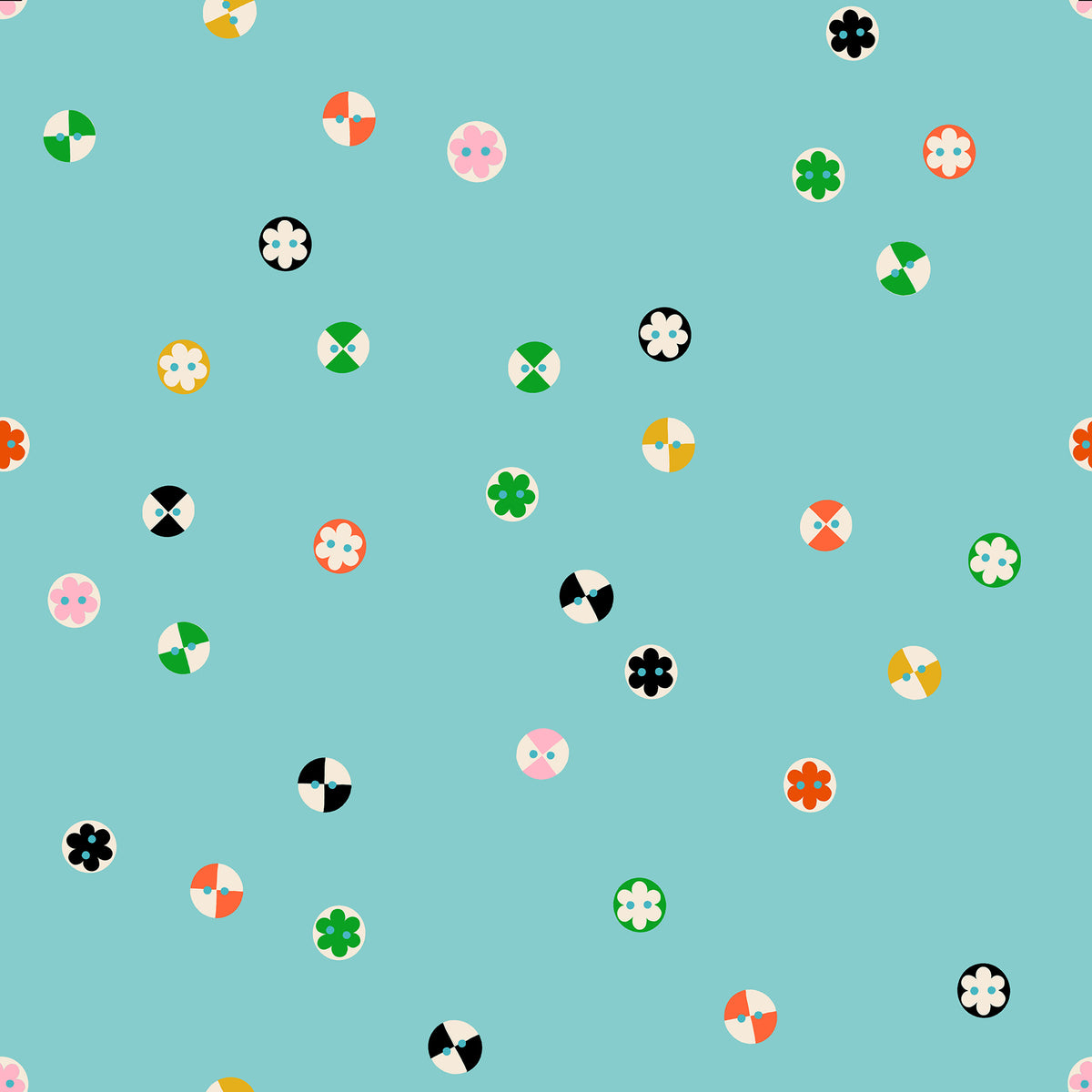 PREORDER 1-800-Notion || Buttons Cloudless || Cotton Quilting Fabric