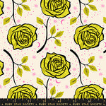 PREORDER Ink Shop || Ink Rose Pistachio || Cotton Quilting Fabric
