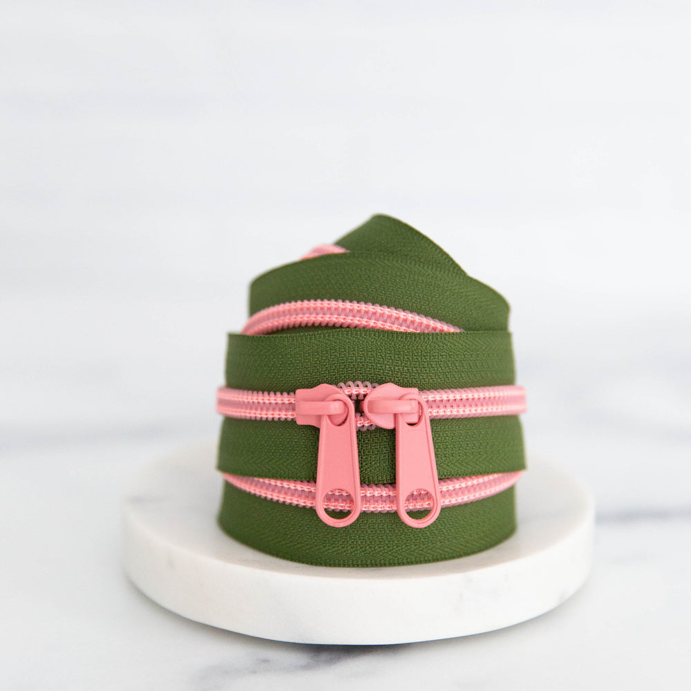 30" Zipper Olive Blossom SSCZ48