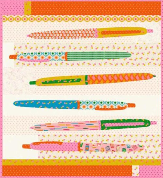 PREORDER Pens Quilt Kit || Trinketry Ruby Star Society