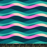 PREORDER Poolside Too || Waves Peacock || Cotton Quilting Fabric