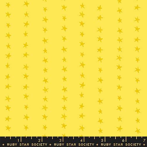 PREORDER Daisy Days || Starry Stripe Chrome Yellow || Cotton Quilting Fabric